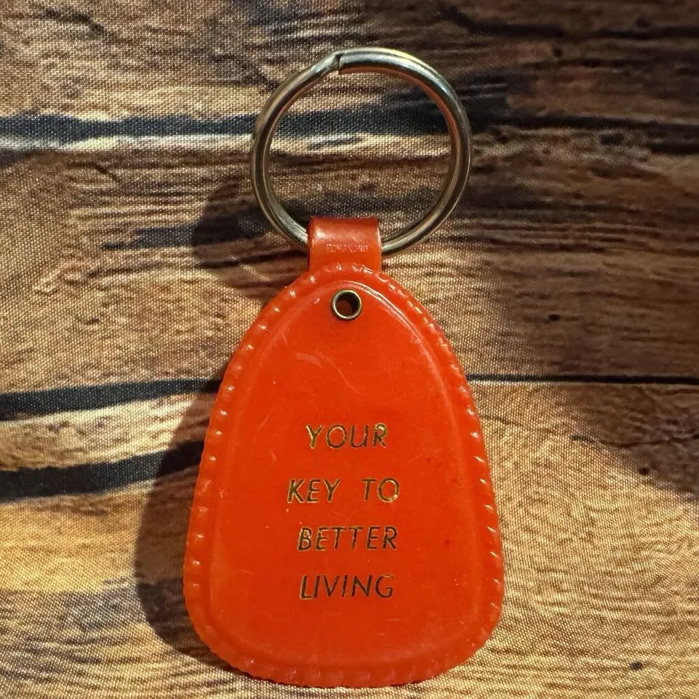 Vtg Modutech Co Keychain Brewer Maine Advertising Vinyl Fob Your Key To Better